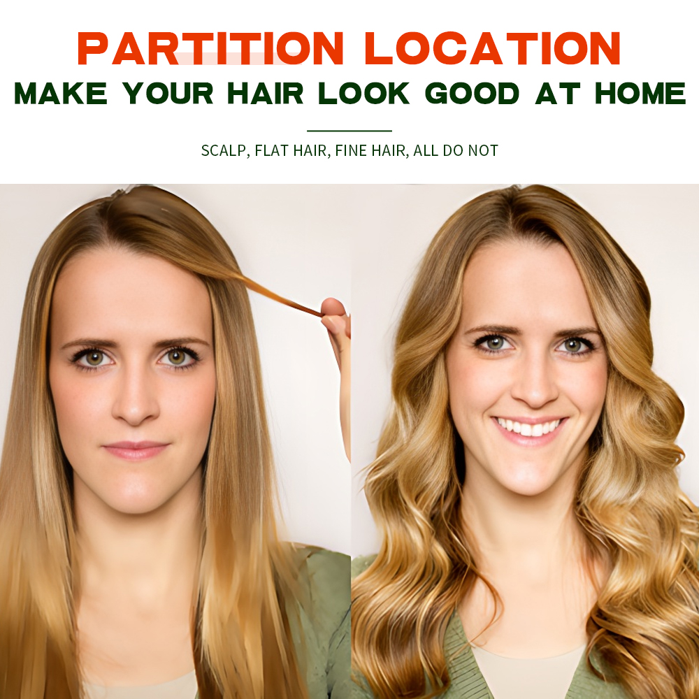 Woman hair clip for partition location